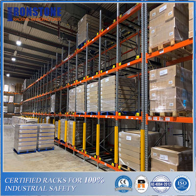 Qualidade  ODM Customized Gravity Push Back Steel Racking System with Intensive Storage fábrica