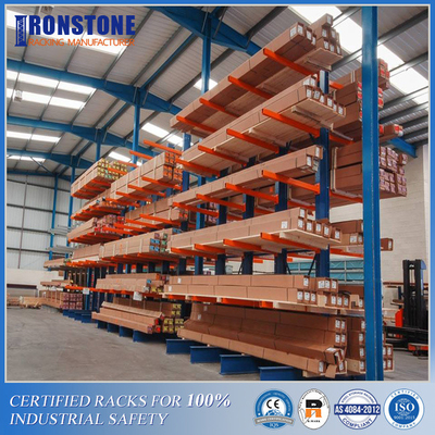 Estantes de armazém cantilever para serviço pesado de braço duplo lateral para armazenamento de materiais volumosos