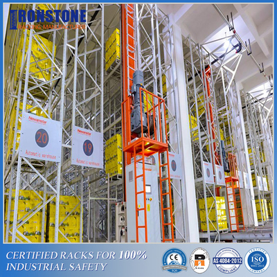 Radares de fiscalização aérea Crane Racking Smart Storage System para o armazém que opera-se todo o ano