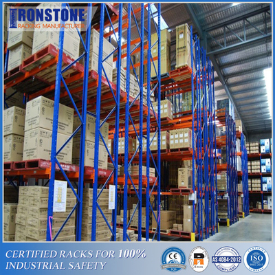 Cremalheira profunda dobro do armazenamento da pálete do metal de Unperishable do inventário de LIFO