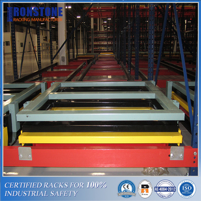 O armazém empurra para trás o sistema do racking da pálete para o armazenamento flexível