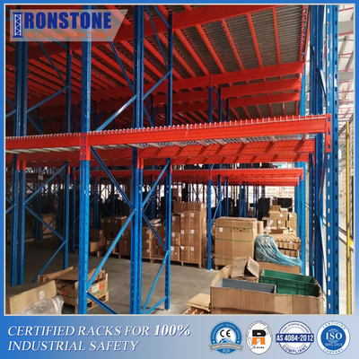 Mezzanines Mezzanines industriais suportados por racks